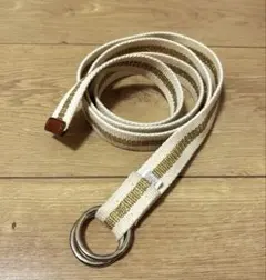 【美品】niko and... ニコアンド　ダブルリングベルト　生成り×ゴールドのサムネイル