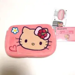 ハローキティ　日焼け　マルチティッシュケース　 ポーチ ピンク