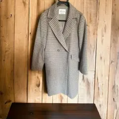 グローバルワーク　チェック柄　ロングコー　L レディース