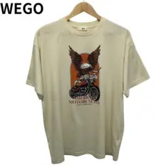 ウィゴー　アメリカンモーターサイクルズ Tシャツ　メンズ　フリー　プリント