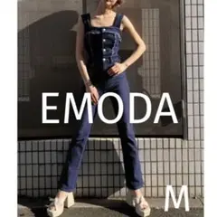 【値下げ】EMODA ビスチェフレアデニムサロペット　インディゴ　Mサイズ