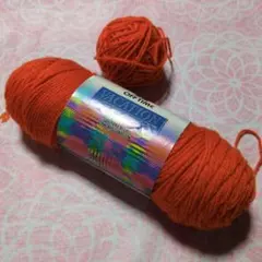 OFF TIME VACATION アクリル毛糸 オレンジ　100g+40g