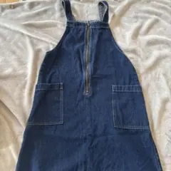 ダークブルー デニム ジャンバースカート