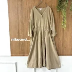 17 大きいサイズ　nikoand... リネンブレンド　ワンピース
