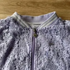 美品　mezzo piano レースジャケット 紫　パープル　130