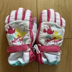 ミニーマウス 子供用スキーグローブ　サイズ100-110