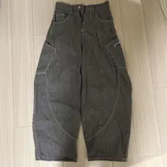 CRAMMYストライプ ワイドパンツ