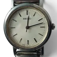 【稼働】ヴィンテージSEIKO レディース クオーツ 腕時計 純正伸縮バンドのサムネイル