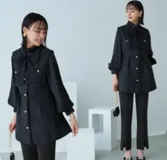 ツイードジレ パンツスーツセットアップ【Lサイズ】