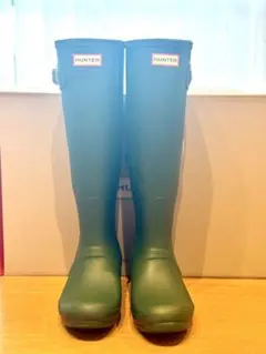 HUNTER グリーン ロングブーツ 箱付き