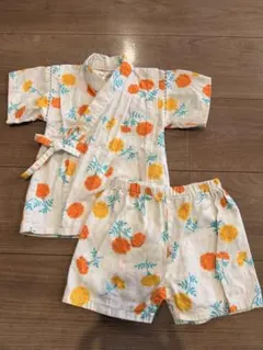 80サイズ 花柄甚平