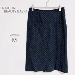 【ナチュラルビューティーベーシック】スカート【M】バックスリット ジップ 上品のサムネイル