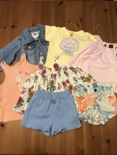 子ども服　サイズ８０〜９０　ショートパンツ•トップス•デニムジャケット７点セット