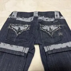 Miss Me ミスミー デニム 26 ブーツカット ラインストーンスタッズ新品