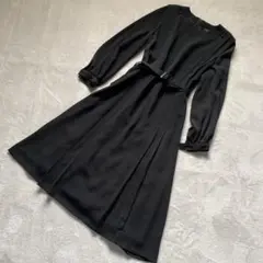 東京ソワール　ブラックフォーマル　プリーツスカート　ベルト付　サイズ11(L)