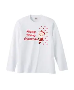 【Mサイズ】サンタクロース Happy Merry Christmas Tシャツ