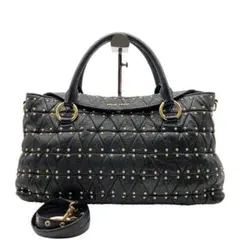 希少 ミュウミュウ スタッズ キルティング 2way ショルダーバッグ レザー