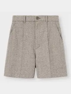 GU ジーユー ヘリンボーンショートパンツ　34 BROWN