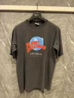 90s USA製 PlanetHollywoodLasVegas 墨黒T