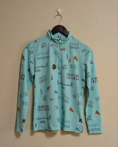 Munsingwear ハーフジップアップ プリントシャツ 長袖　サイズ М