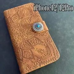 iPhone12/12Pro iPhoneケース　手帳型ケース　レザーケース