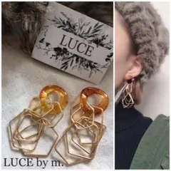 234 再販 べっこう クリア フープ ゴールド 連結 チェーン お洒落