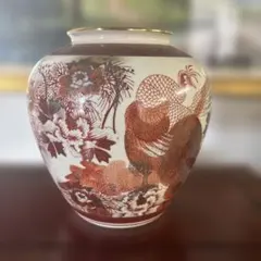 専用 中国美術 赤絵 鳳凰 花瓶 タサト h約38.5㎝ 東S8-0703③ - メルカリ