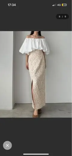 ジャガードハイウエストスリットIラインのサムネイル