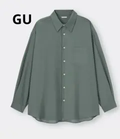 シアーオーバーサイズシャツ (長袖)