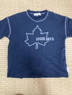 LOGOS DAYS リーフプリント Tシャツ ネイビーのサムネイル