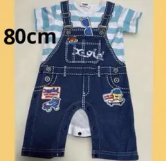 美品 80cm 女の子 エックスガール ステージス 半袖 ロンパース 騙し絵のサムネイル