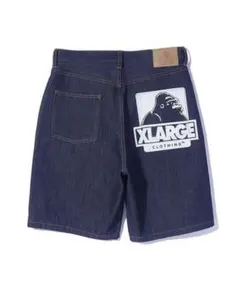 XLARGE ゴリラロゴ ショートパンツ ダークブルーデニム
