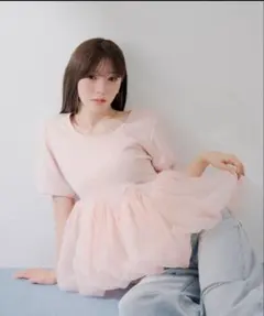 【SALON by Chico】 デザインスリーブチューリップバルーントップスのサムネイル