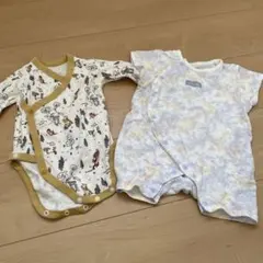 2点セット　ユニクロ　ボディ肌着　長袖　西松屋　カバーオール　半袖