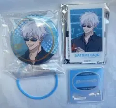 呪術廻戦　オーロラ箔押し缶バッジ　アクリルカードスタンド 五条悟　GiGO限定