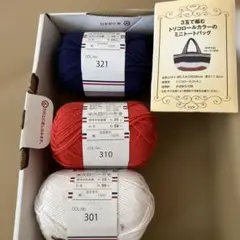 トリコロールカラーのミニトートバッグキット　3種