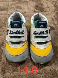 ミキハウス × ミズノ ダブルB キッズシューズ 14.0