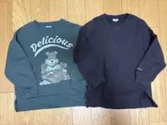 ブリーズ トレーナー2枚セット 120cm グリーン ネイビー