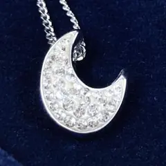 【SWAROVSKI】三日月 ネックレス スワロフスキー アクセサリー ムーン