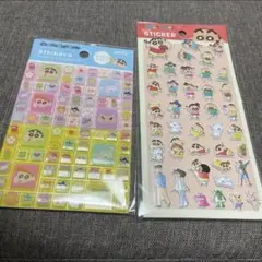 【新品未使用】2点　クレヨンしんちゃんぷっくりステッカー タイルシールamifa