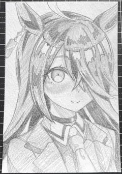 ウマ娘　マンハッタンカフェ　手描きイラスト