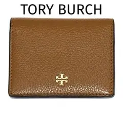 TORY BURCH レザー 二つ折り財布 ブラウン