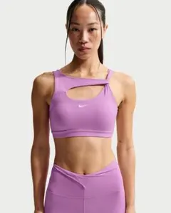 美品NIKE ミディアムサポート パッド入り スポーツブラ 2026SS ピンク