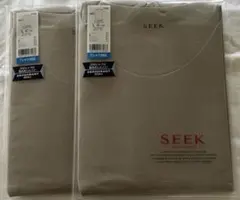 【D】 SEEK シーク ボートネックTシャツ グレー Lサイズ 2枚のサムネイル