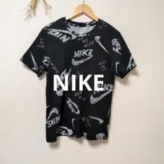 NIKE ナイキ Tシャツ トップス 総柄 お洒落 カッコイイ ブラック