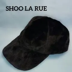 フェイクファーキャップ シューラルー ブラック 黒 SHOO LA RUE