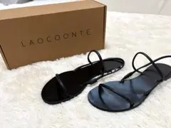 レディース　LAOCOONTE ストラップサンダル ブラックのサムネイル