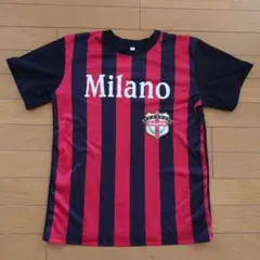 Milano サッカーウェア 赤黒 ストライプ 150