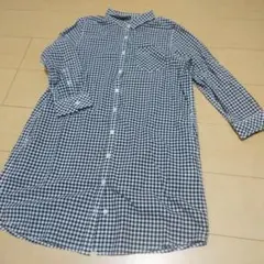 アースミュージック&エコロジー　長袖シャツ　ロング丈　薄手