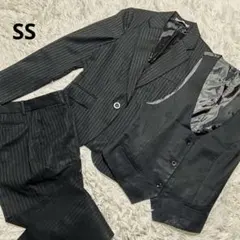 黒ストライプ スーツセット　スリーピース　SS